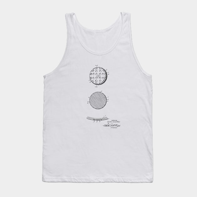 Golf Ball Vintage patent hand drawing Tank Top by TheYoungDesigns